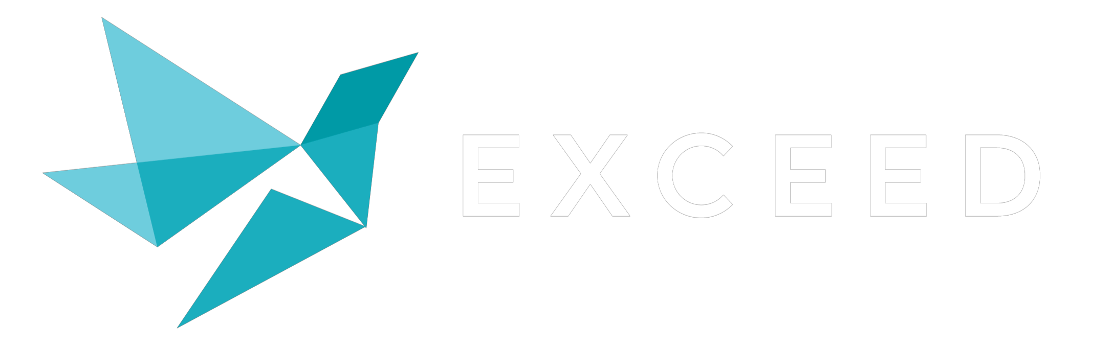 Exceed Teal Horizontal, White Text, cropped